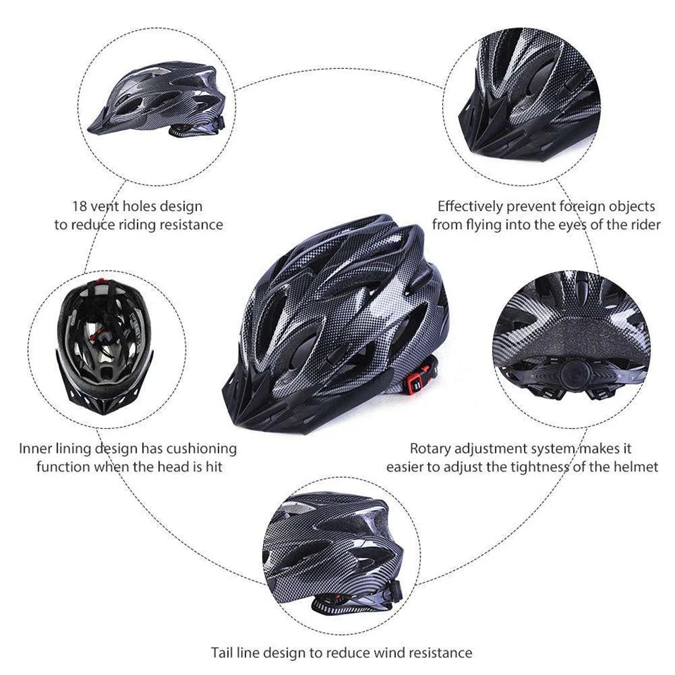 Fietshelm Comfort Voering Lichtgewicht Vezeltextuur Helm