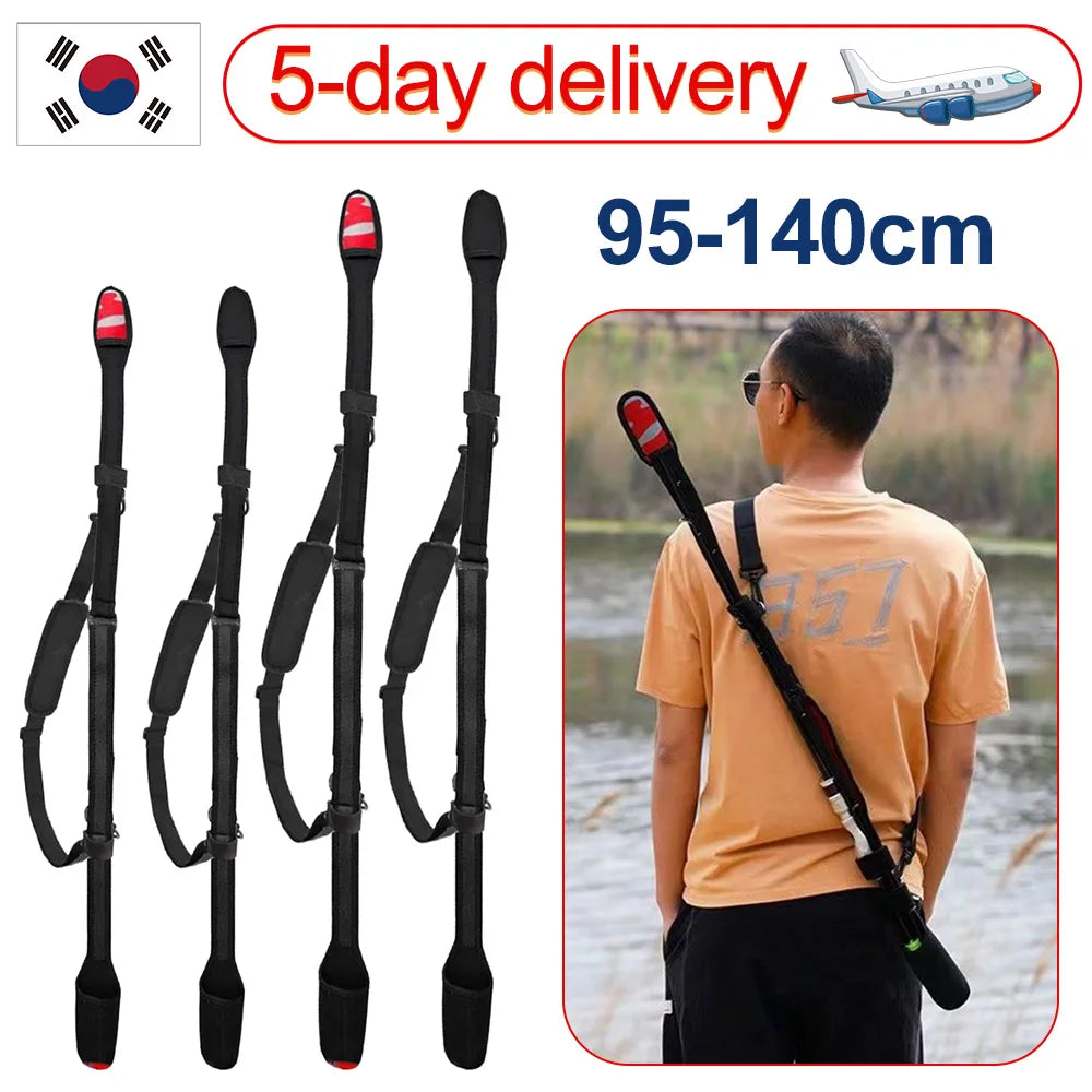 Fishing Rod Storage Bag Adjustable Fishing Rod Shoulder Belt