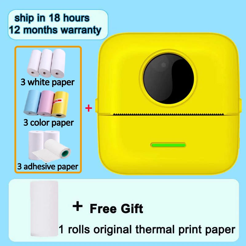 Mini Printer Inkless Portable