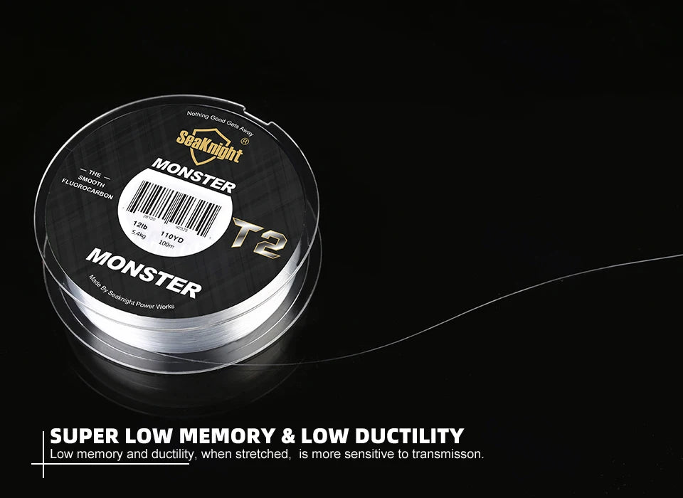 SeaKnight Brand MANSTER T2 Series 100% Fluorocarbon Fishing Line 100M