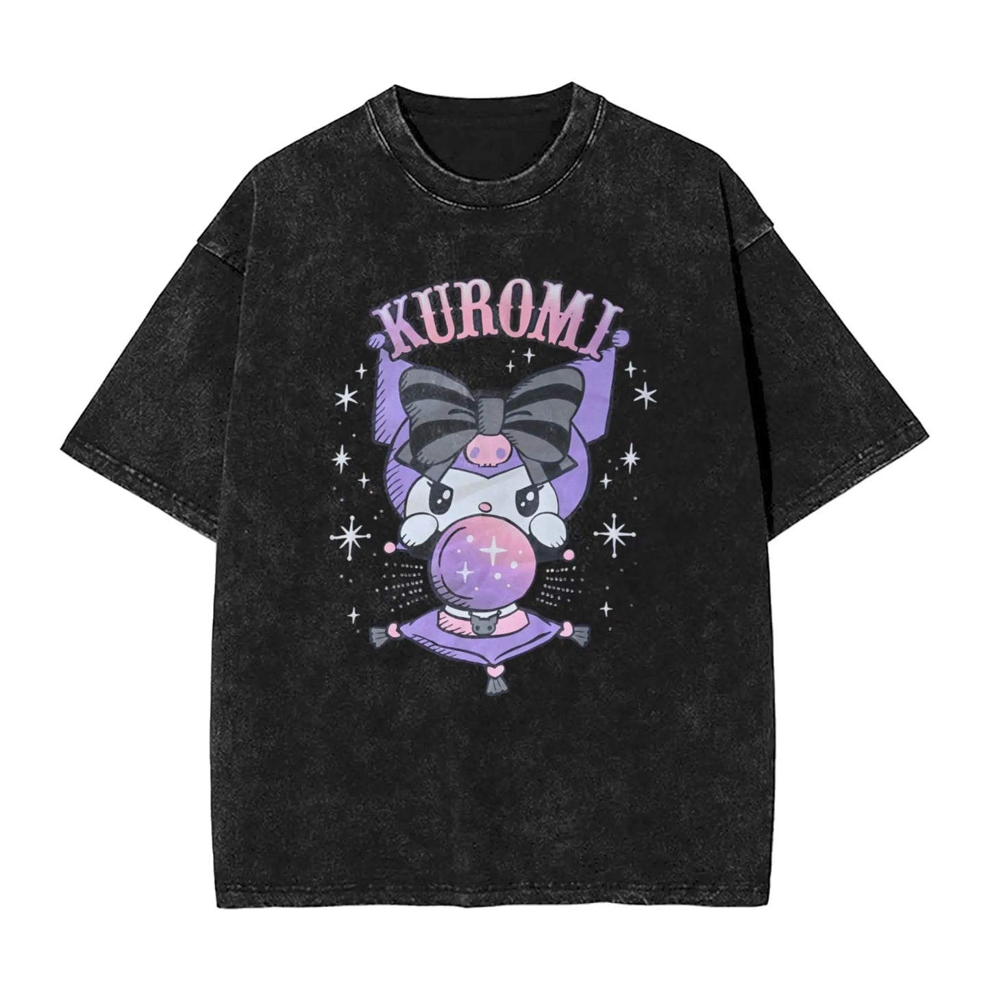 Washed T Shirts KORN KUROMI Y2K MOLOTOV Hip Hop T-Shirt