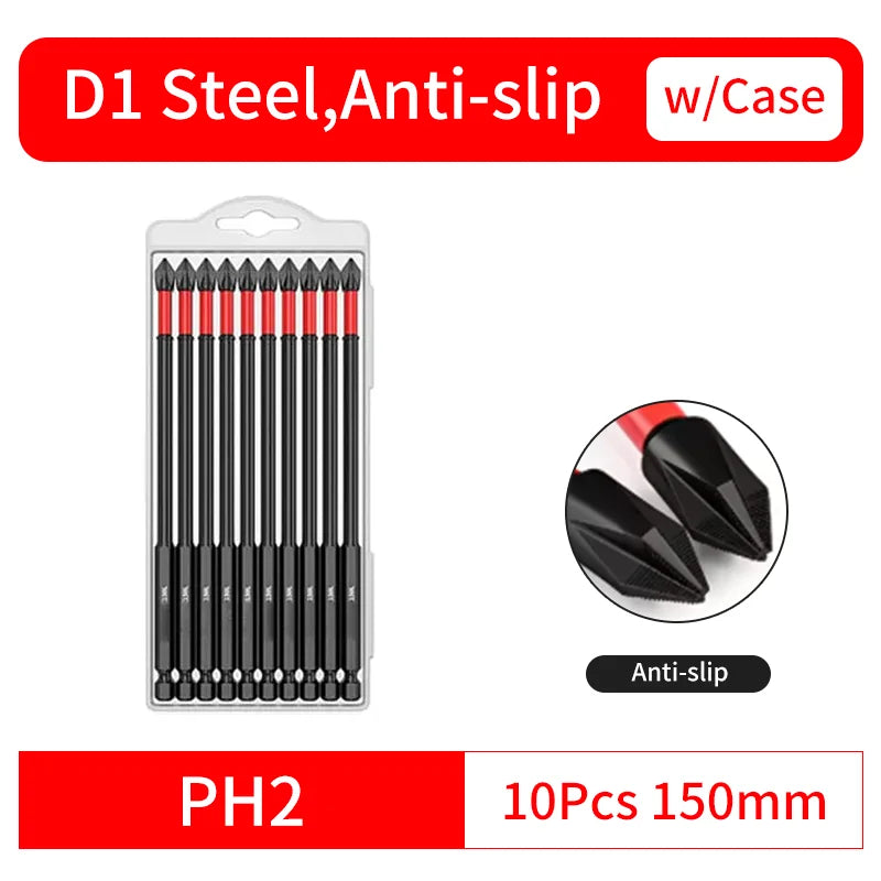 6/12 Pcs Magnetic Screwdriver Bits Non-slip Shockproof