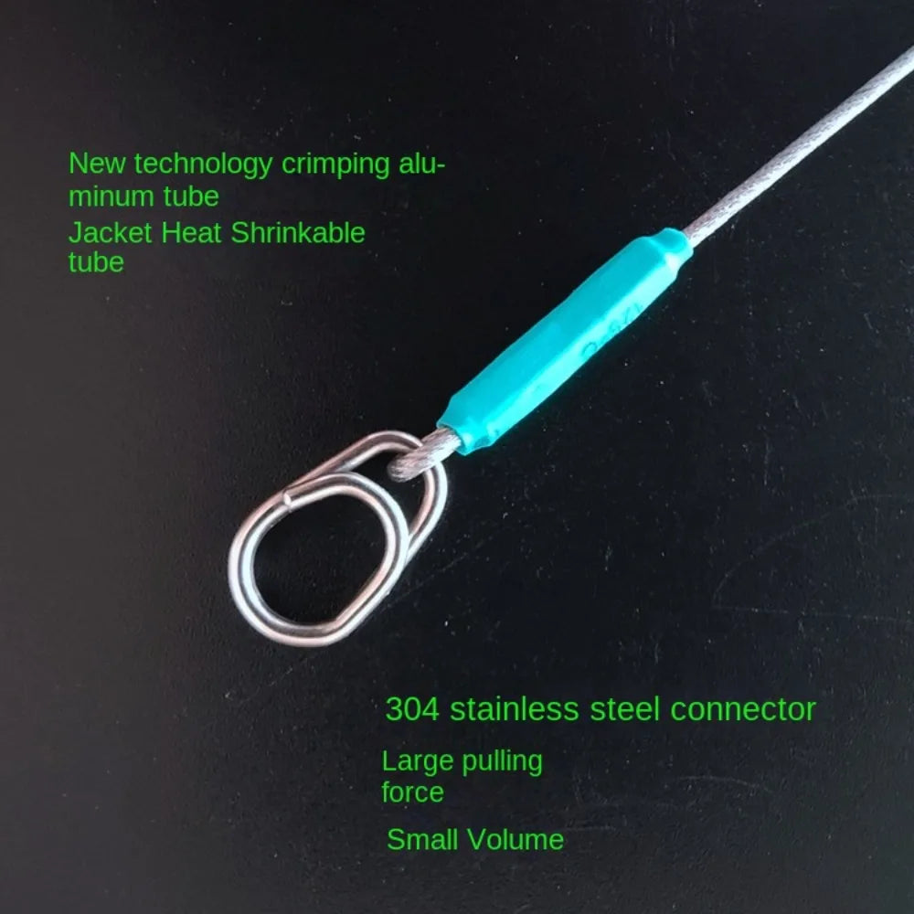 4PCS 7*7 strands Stainless Steel Wire Leader With Bearing