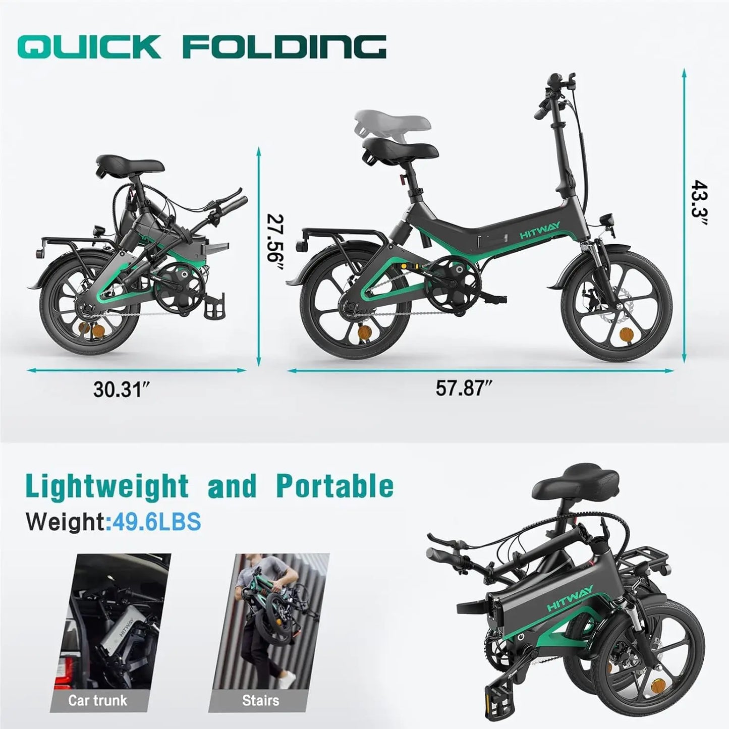 16 electric bike HITWAY W/36V
