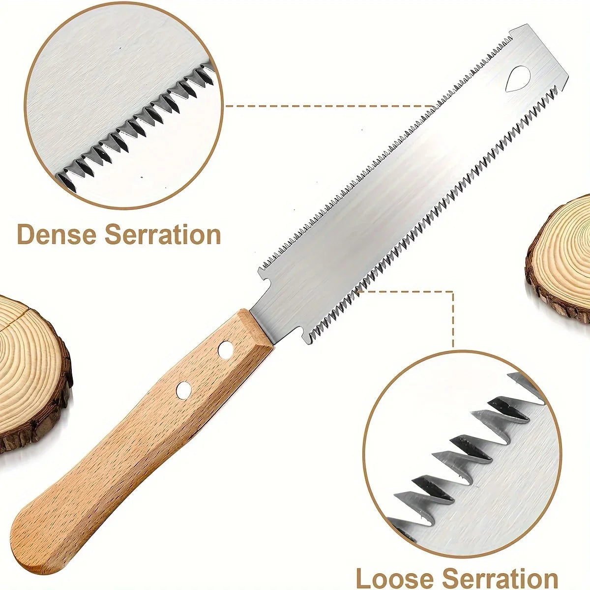 6-Inch Hand Saw, Double-Sided Flexible Blade for Flush Cutting,