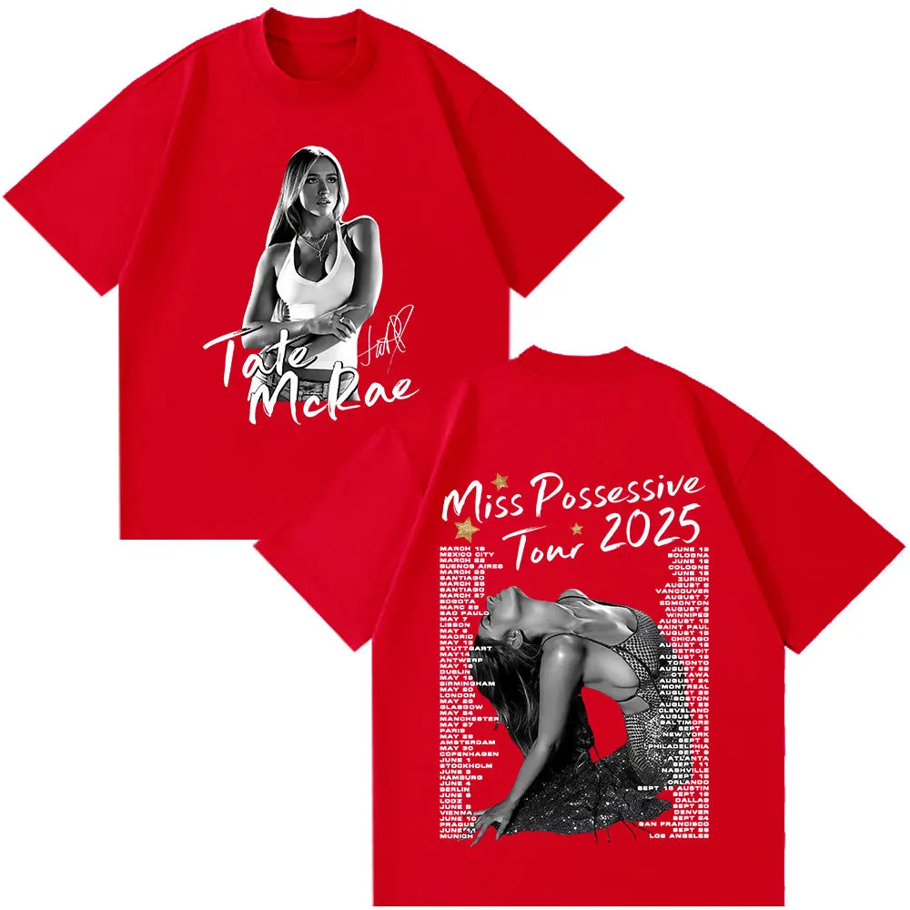 Tate McRae Miss Possessive World Tour 2025 T-Shirts