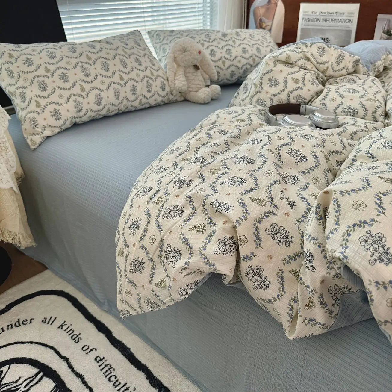 Duvet Cover Set A-class Ultra Soft Jacquard Double-layer Yarn