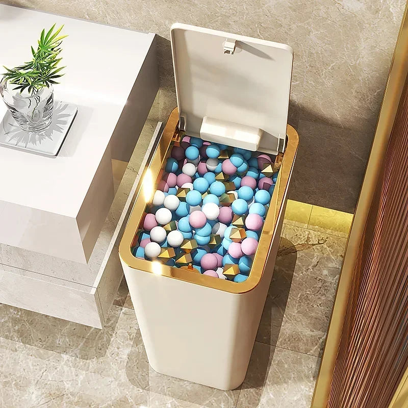 10L Odor Proof Trash Can with One-Touch Modern