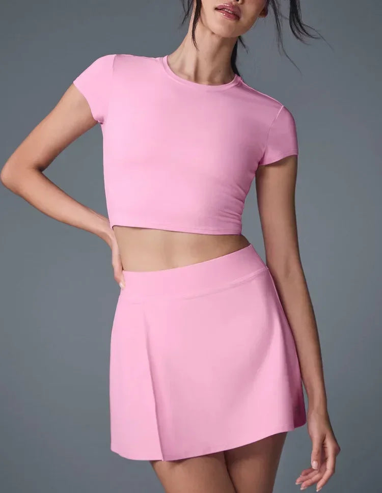 Women T-shirts 2025 Tops Solid Short Sleeve Loose O-neck