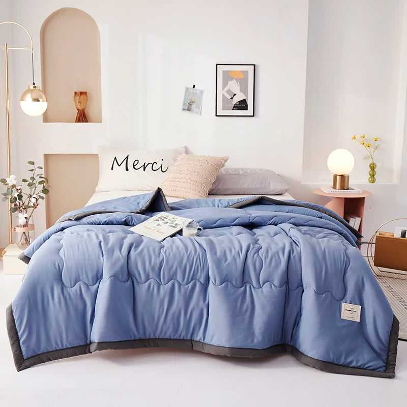 Washed Cotton Duvet Comforter, Soft Air Conditioning Quilt,