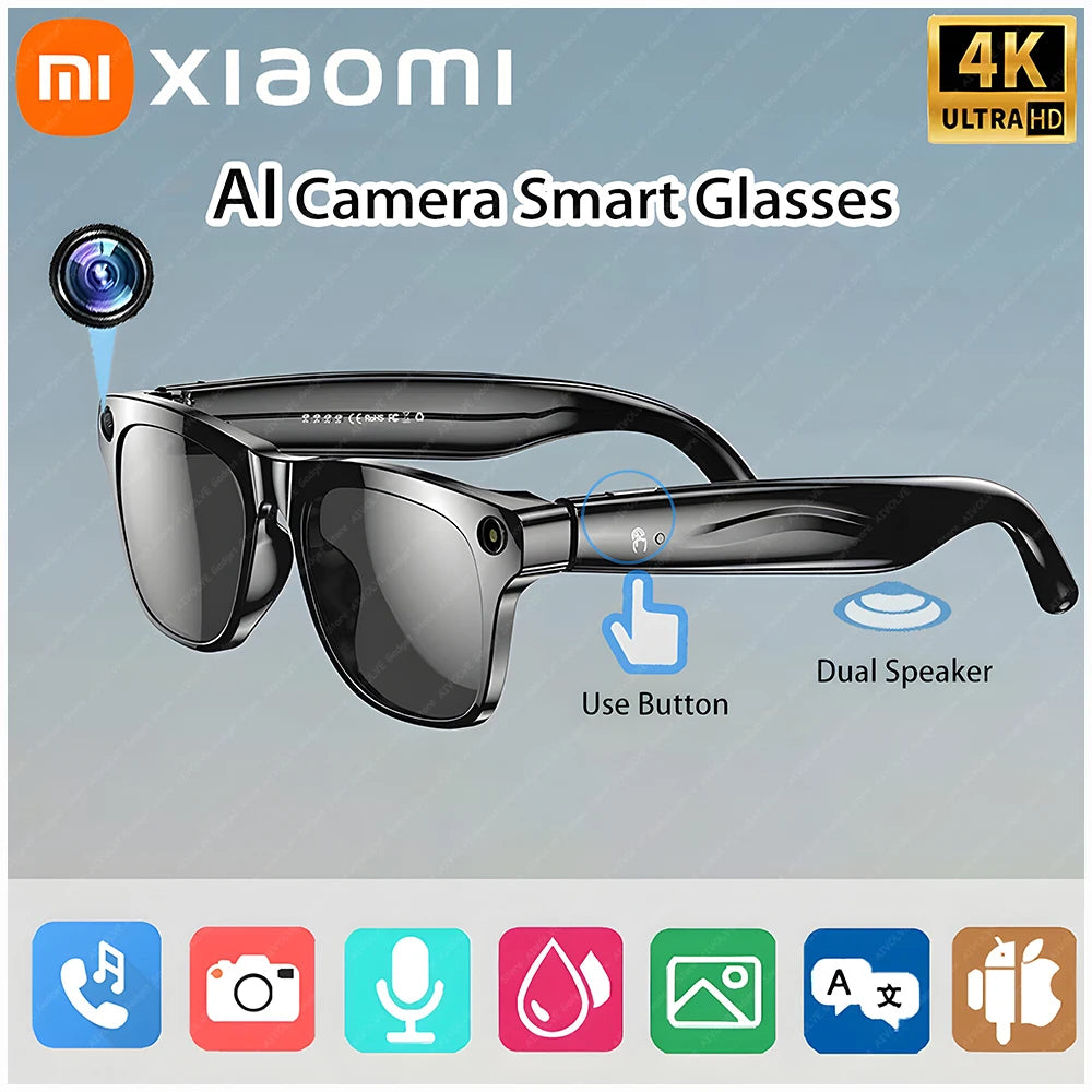 Xiaomi 4K HD AI Smart Glasses With Camera Bluetooth