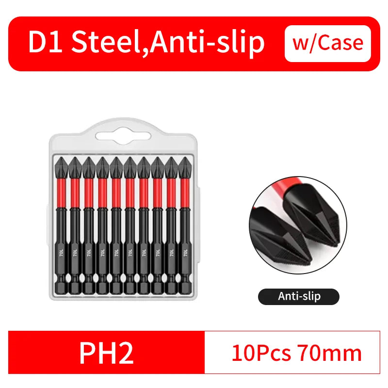 6/12 Pcs Magnetic Screwdriver Bits Non-slip Shockproof