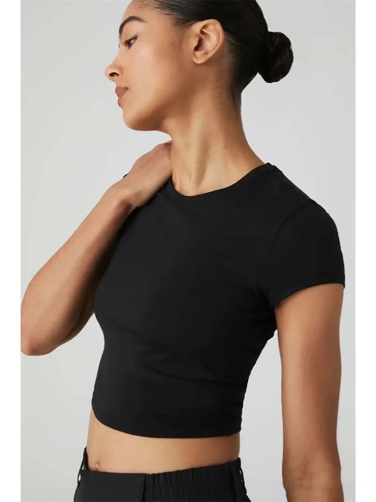 Women T-shirts 2025 Tops Solid Short Sleeve Loose O-neck