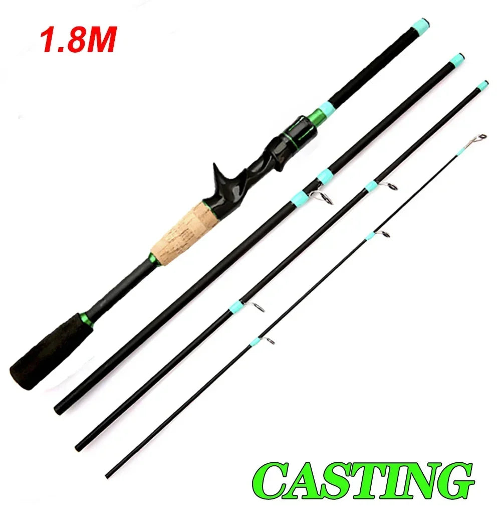 Casting Spinning Lure Fishing Rod Solid ML Tip 1.8/2.1m Ultralight