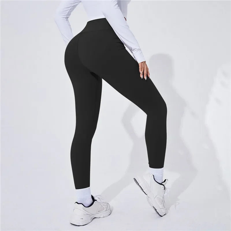 Hoge taille yoga legging, warme sportlegging