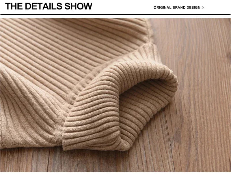 2025 New Sweater Kids Sweaters Autumn Girls Turtleneck Sweaters