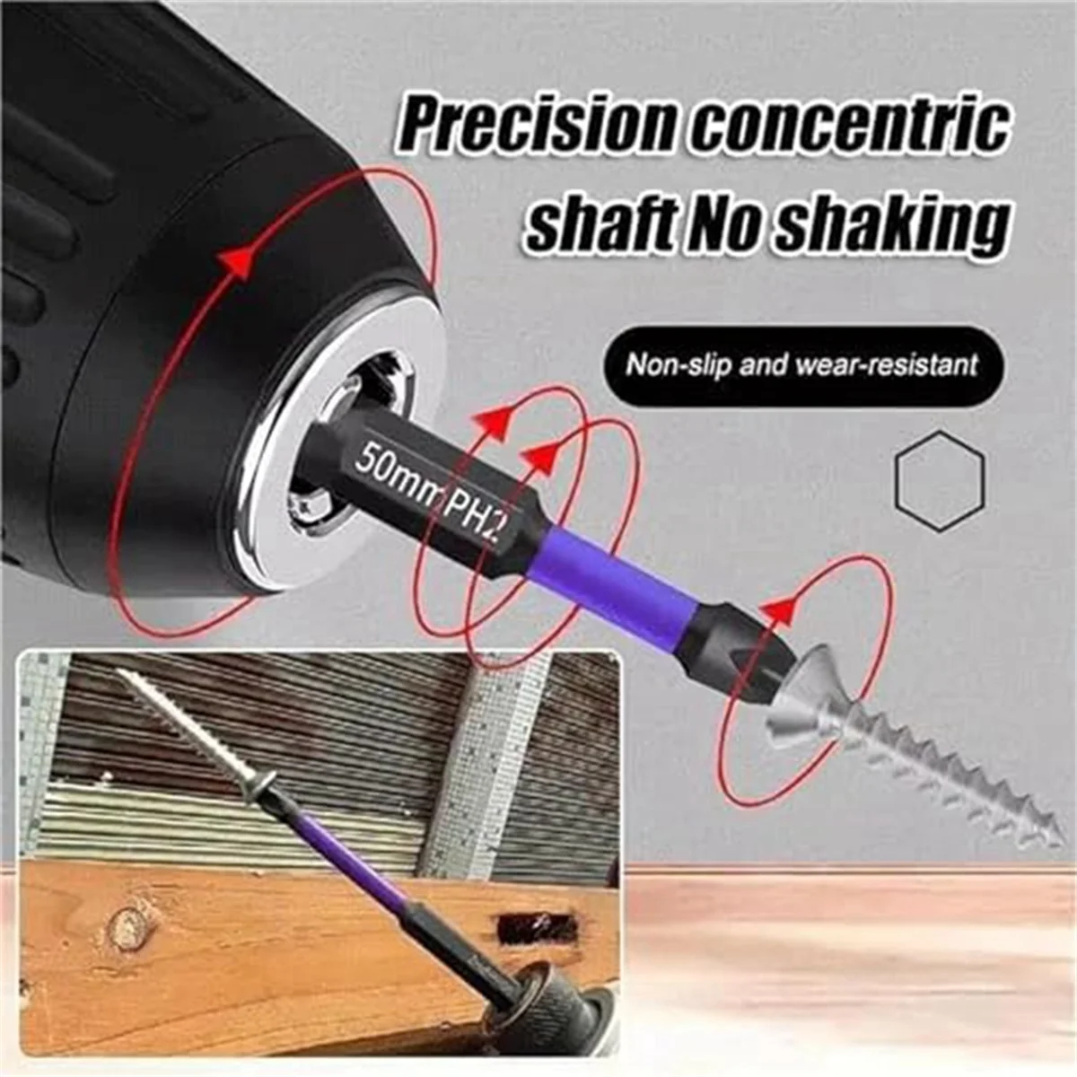Magnetic Drill Bits D1 Anti-Slip and Shock-Proof Bits