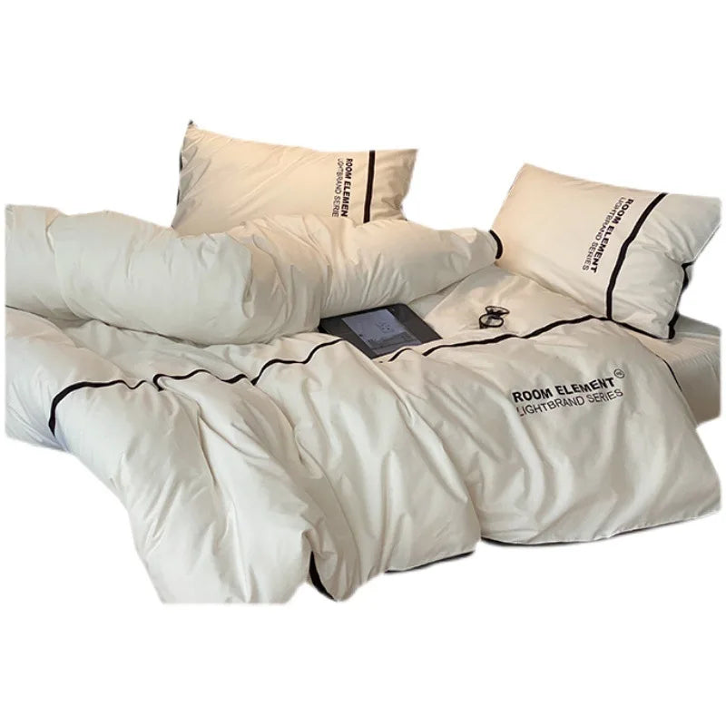 200x230 Modern Washed Queen Duvet Cover Set with Sheet