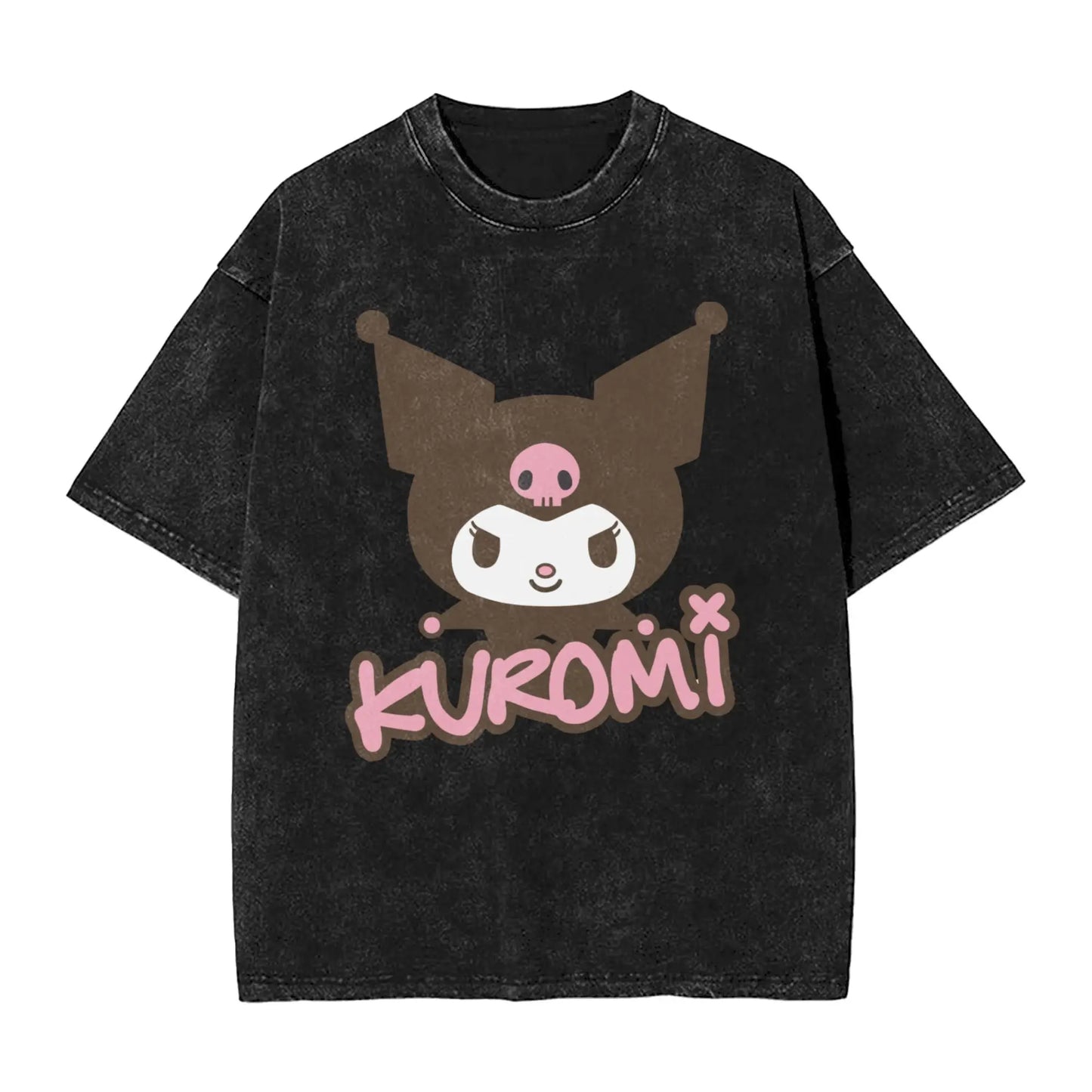 Washed T Shirts KORN KUROMI Y2K MOLOTOV Hip Hop T-Shirt