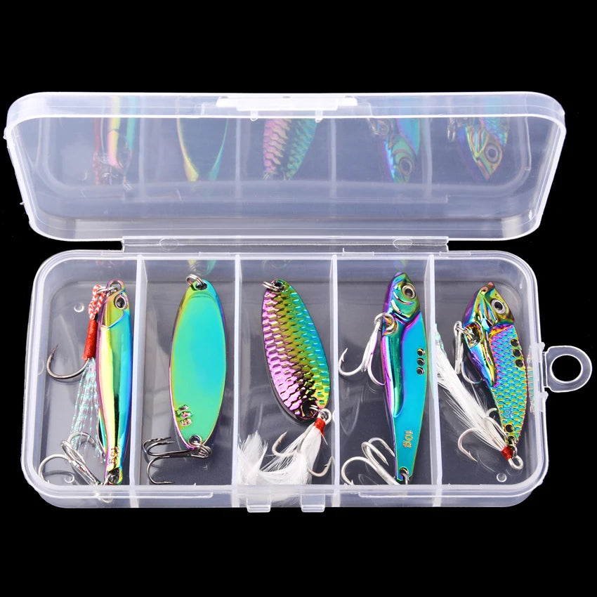 5pcs/lot Wobbler lures 3g/10g/15g Metal Vib Fishing