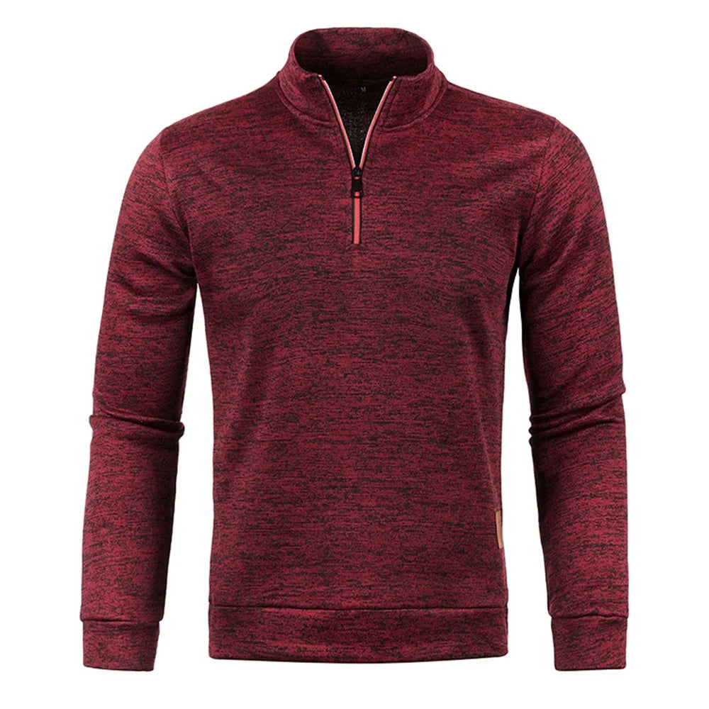 Men Sweatshirts Spring Thicker Pullover Half Zipper Pullover for Male