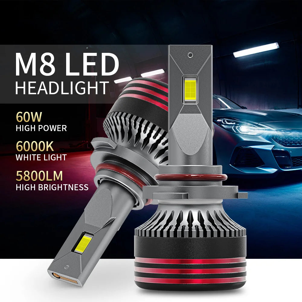 2PCS 9005/HB3 9006/HB4 H7 H11 H4 H1 LED Headlight