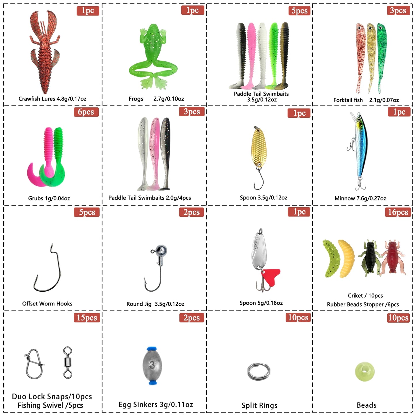 Fishing 26/60/83/122/239/409/410pcs