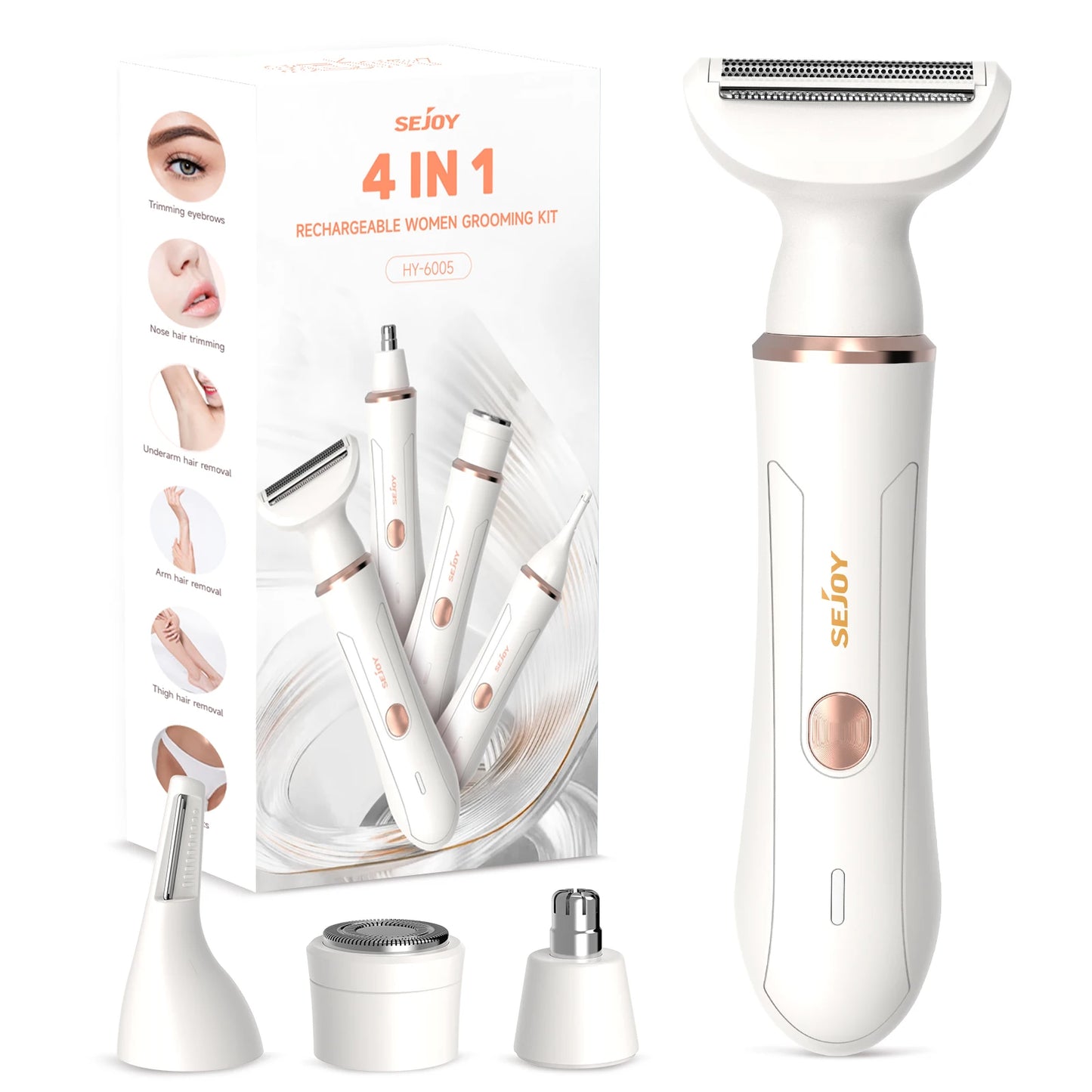 Sejoy 4 In 1 Electric Lady Shaver Portable,