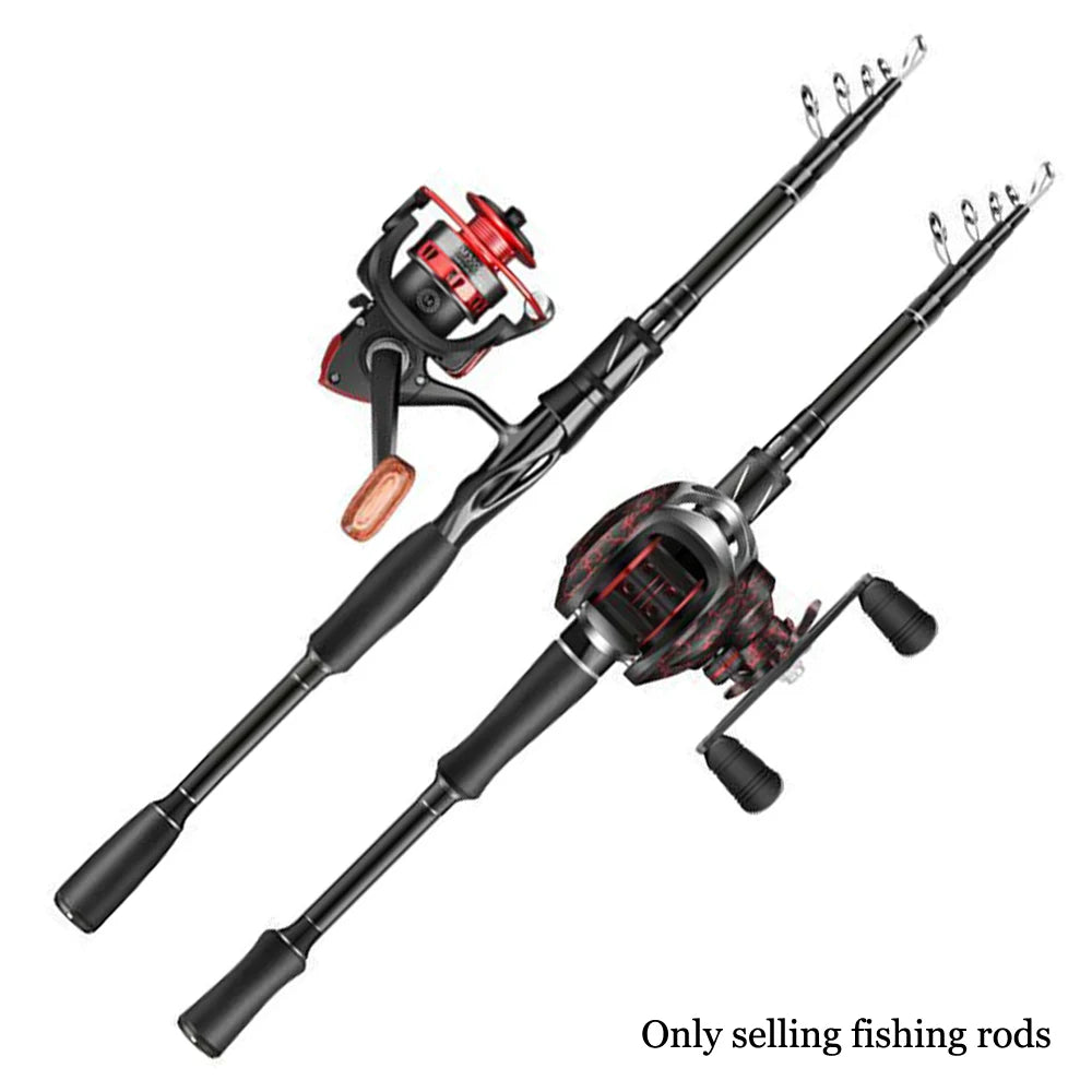 Fishing Rod 1.8/2.1/2.4/2.7m Spinning/Casting Rod Power M Carbon Rod Pole 6/7 Sections Travel Fishing Pole Fishing Tackle
