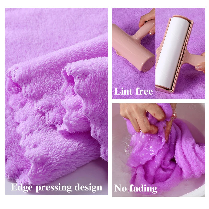 2PC Bath Towels Set Super Soft Highly Absorbent Quick-drying