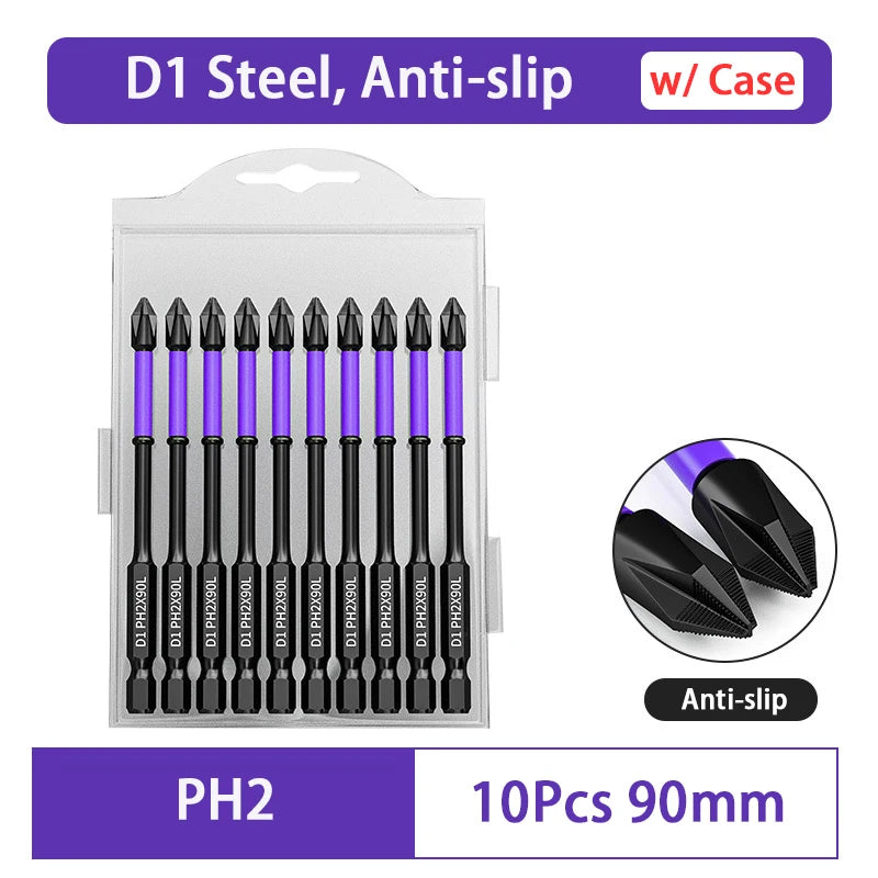 Magnetic Impact Phillips Bit Anti-Slip Long Screwdriver