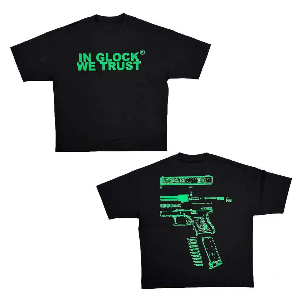 Kixkz Fashion Brand Women's T-shirts IN GLOCK WE TRUST