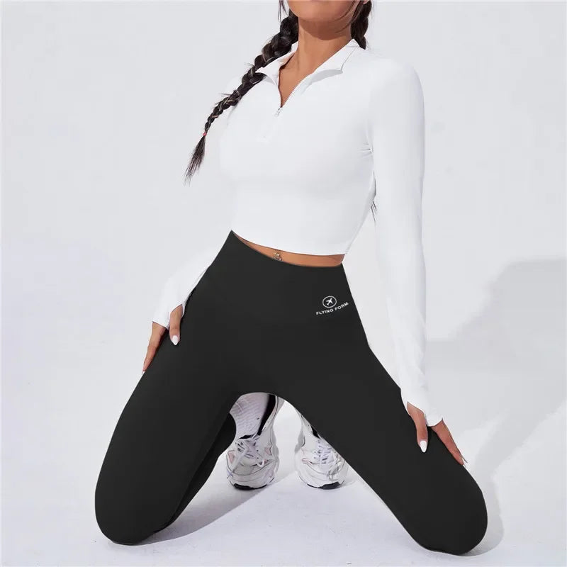 Hoge taille yoga legging, warme sportlegging