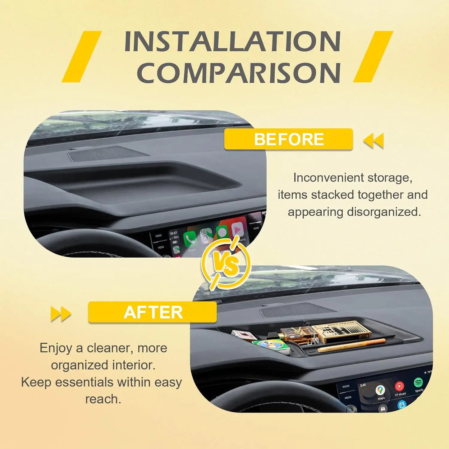 Dashboard Organizer Compatible with Volkswagen Taos 2022 2023 2024