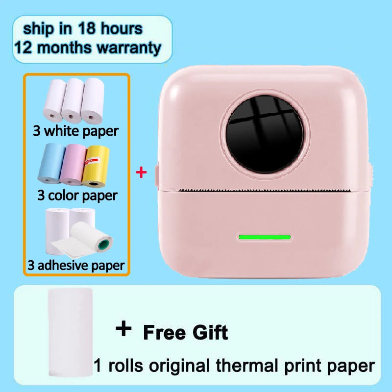 Mini Printer Inkless Portable