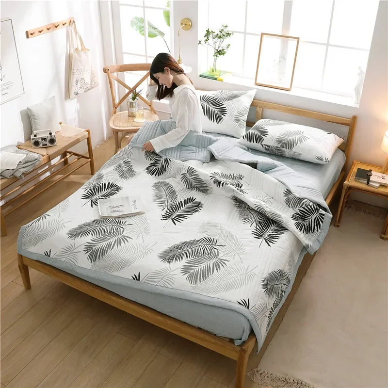 Duvet for Summer Double Bed Linen Quilted Bedspread 150X200