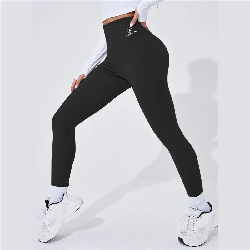 Hoge taille yoga legging, warme sportlegging