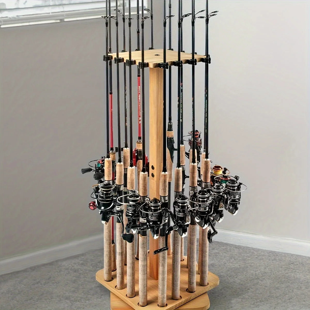 Fishing Rod Holders for Garage 360 Degree Rotating
