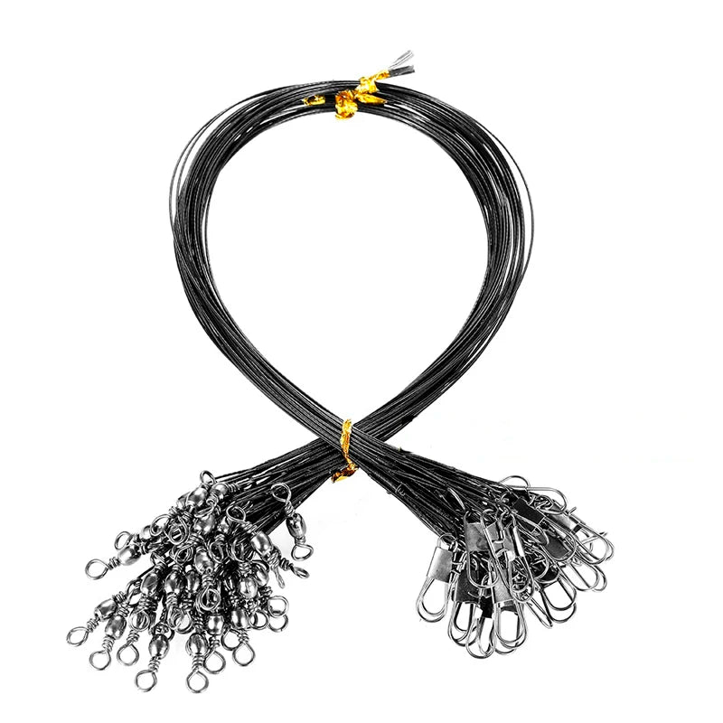 20pcs 15/20/30cm Stainless Steel Wire Leader Fishing