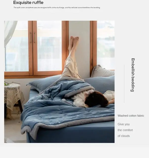 2025 New Japanese Polyester-Cotton Quilted Summer Duvet -