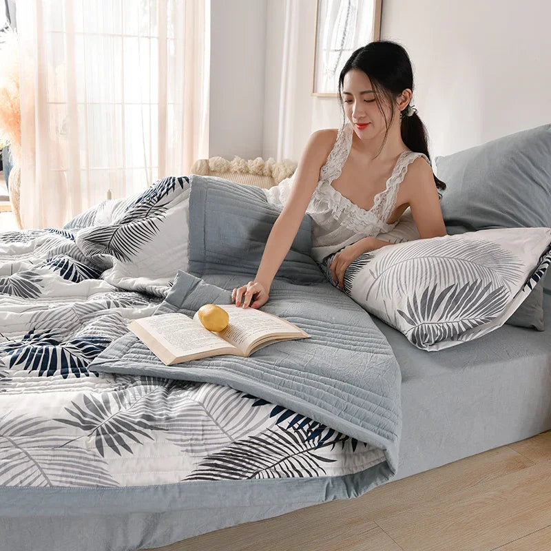 Duvet for Summer Double Bed Linen Quilted Bedspread 150X200