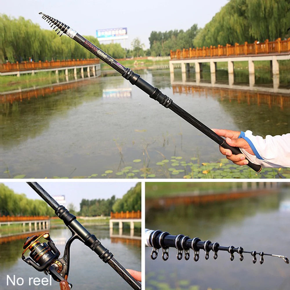 2.7M 3.6M 4.5M 5.4M 6.3M 7.2M Carbon Telescopic Rock Fishing Rod