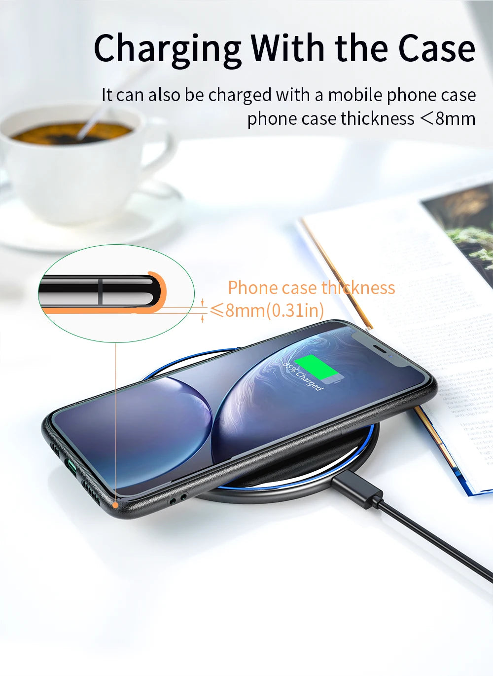 Essager 15W Qi Wireless Charger Fast Wireless Charging
