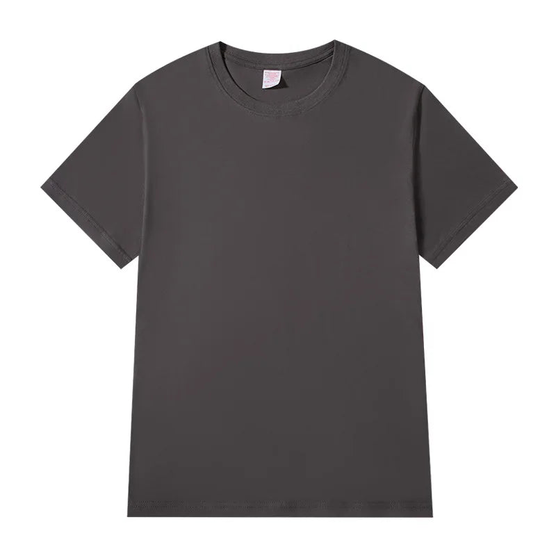 Women T-shirts 2025 Tops Solid Short Sleeve Loose O-neck