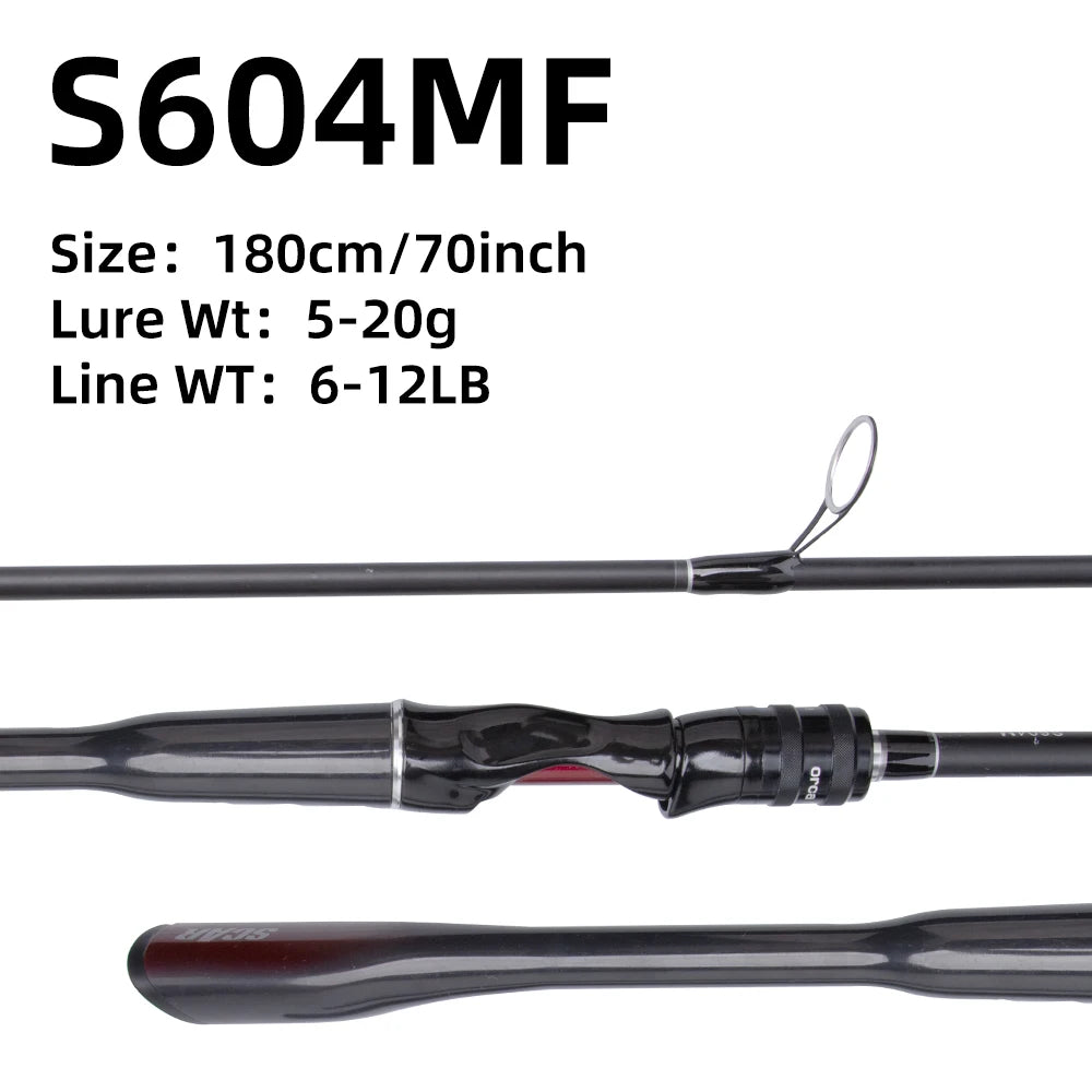 FISHINGFANS Casting Spinning Fishing Rod 1.8m 2.1m Medium