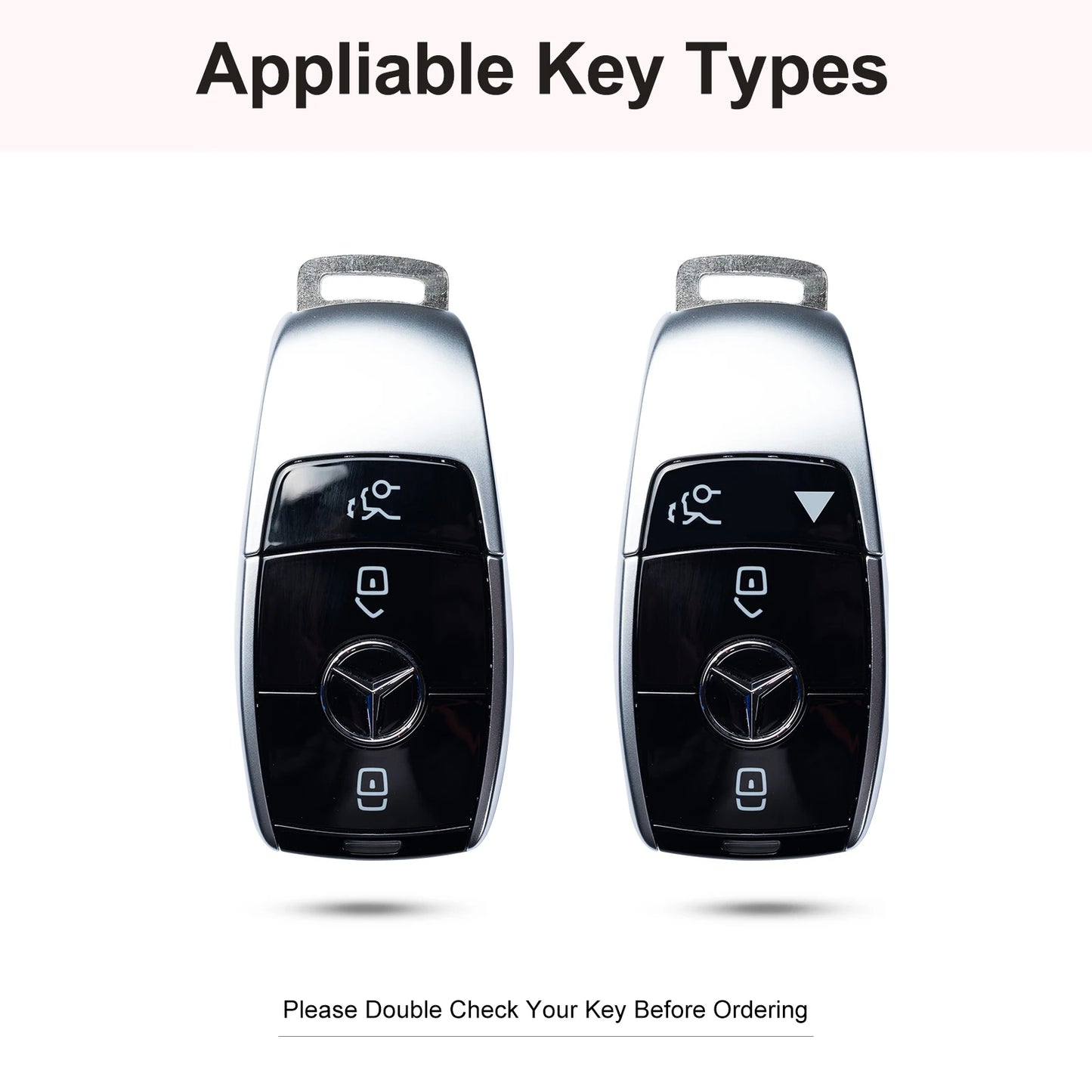 for Mercedes Benz Key Fob Cover with Keychain,