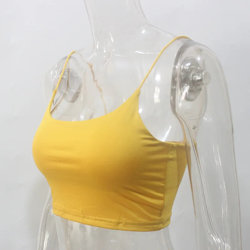 Dames Zomer Camisole Crop Tops Mouwloos
