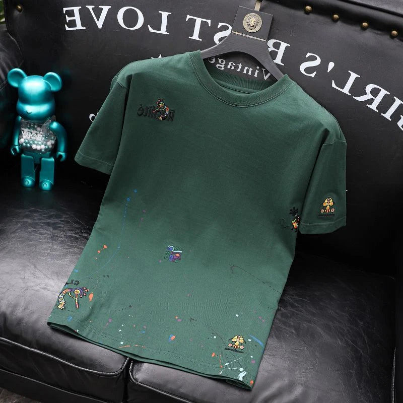 Top Embroidery Man Tee Shirts Katoen T Shirt for Men