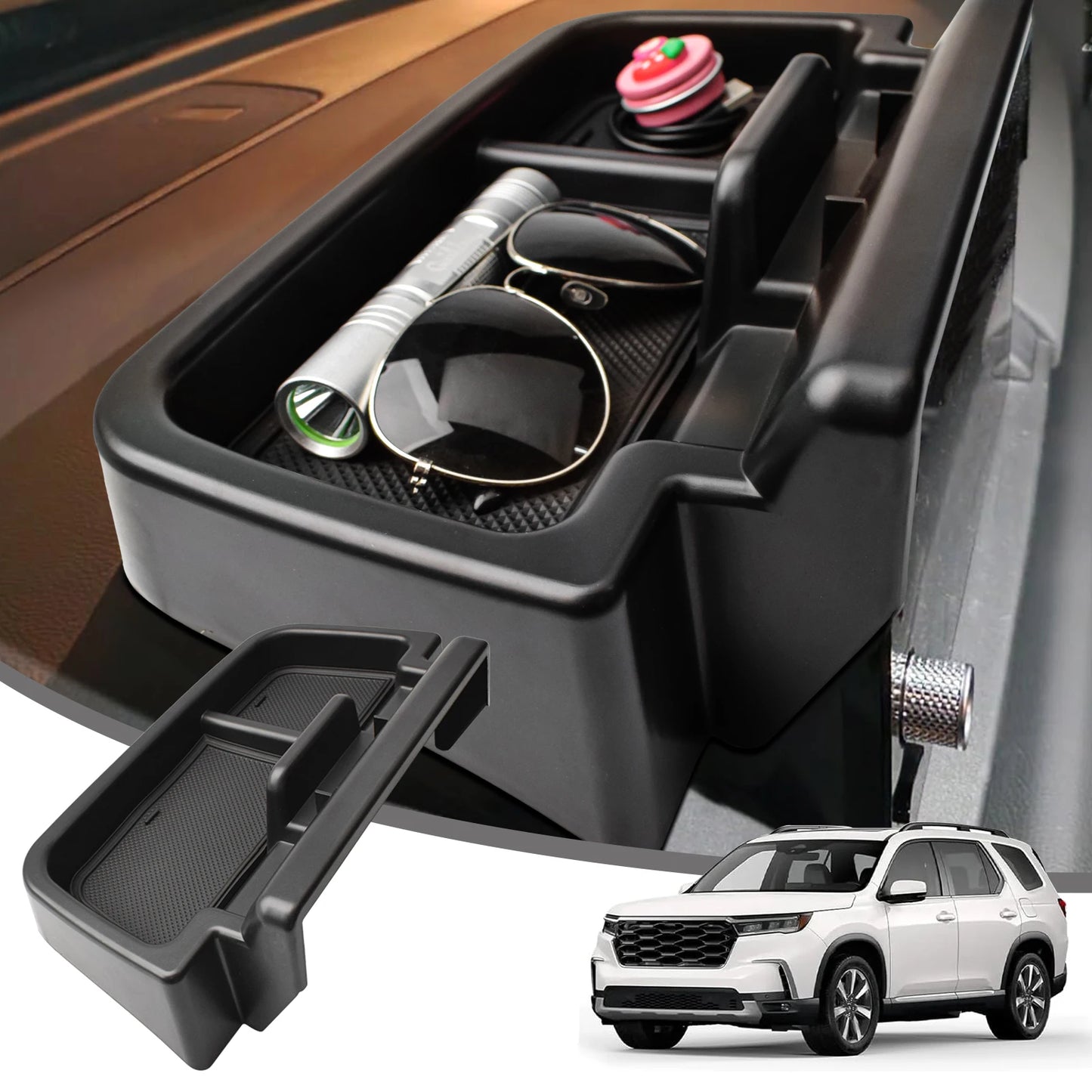 Compatible with Honda Pilot 2023 2024 2025 Center Console Dashboard Tray