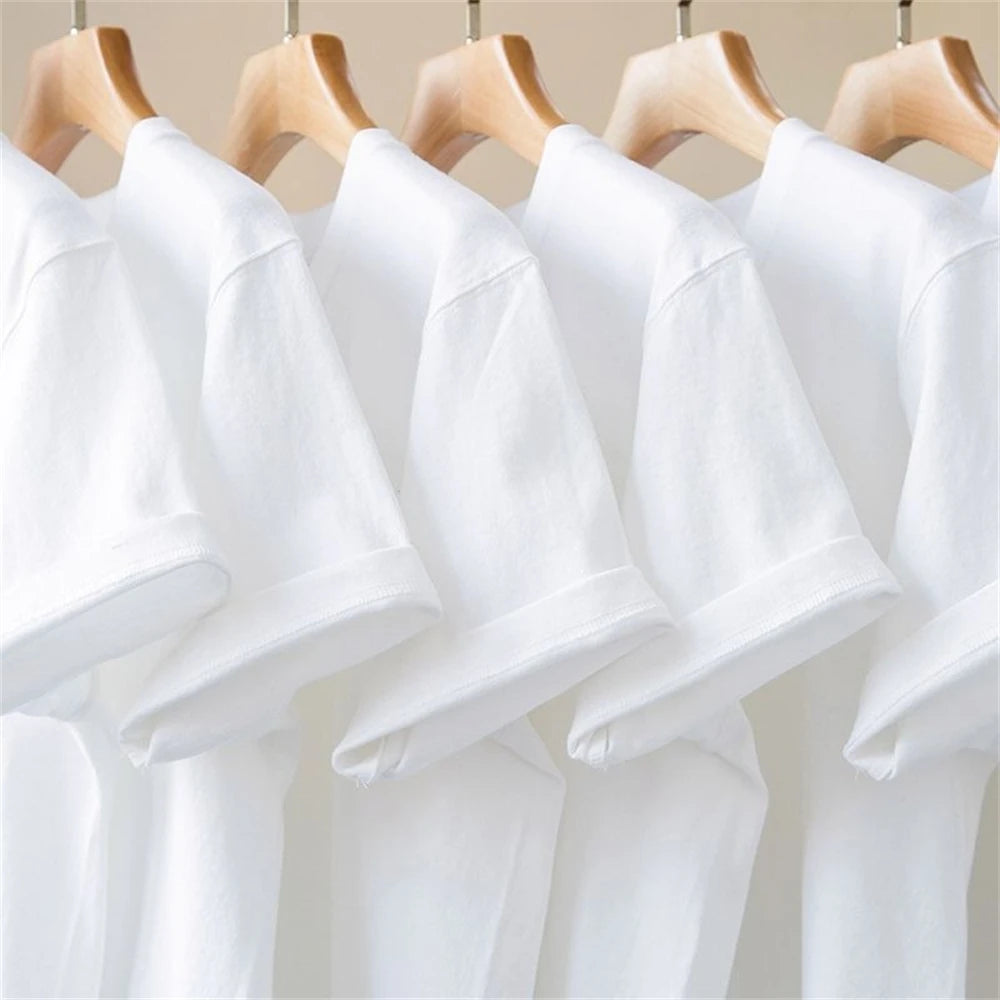 Men T Shirt Summer Cotton Tops Women Solid Color